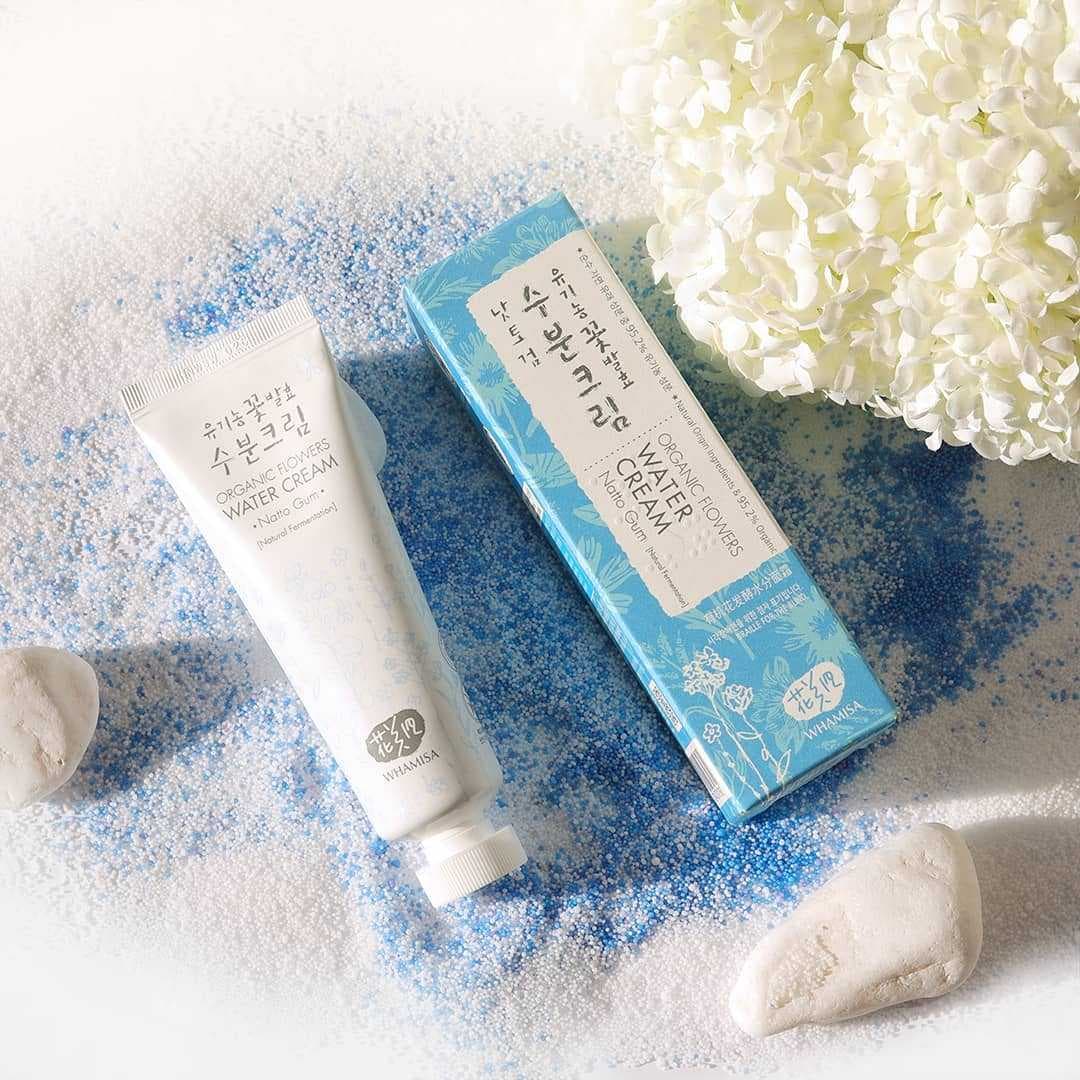 Organic Flowers Water Cream Natto Gum di Whamisa